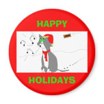 HAPPY, HOLIDAYS MAGNETS