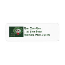 Happy Holidays Male Cardinal Songbird Return Address Label