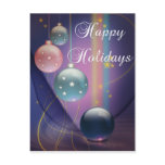 Happy Holidays Multi Bulbs Holiday Postcard