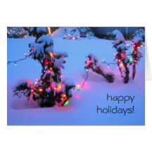 Happy Holidays Neighbour Lights Greeting Cards