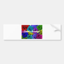 HAPPY HOLIDAYS NEW YEAR COMPUTER PATCHWORKS BUMPER STICKERS