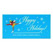 Happy Holidays on Ice Photo Greeting Card
