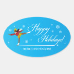 Happy Holidays on Ice stickers