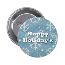 Happy Holiday's Pinback Buttons