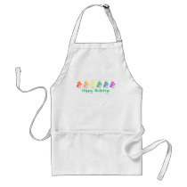 Happy Holidays (Rainbow Christmas Trees) Apron