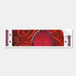 Happy Holidays / Ruby Red Glass Christmas Tree Orn Bumper Stickers