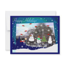 Happy Holidays Snow Scene