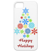 Happy Holidays Snowflake Christmas Tree iPhone 5 iPhone 5 Case