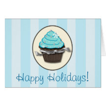 Happy Holidays Snowflake Cupcake Card
