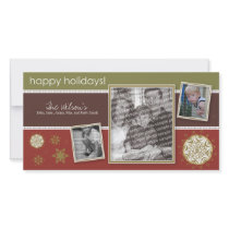 Happy Holidays Snowflake Sweet 3-Photo :: 09 Photo Card Template