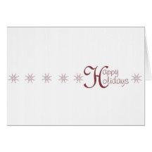 Happy Holidays Snowflakes Red Cards