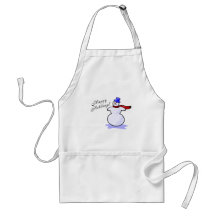 Happy Holidays Snowman Apron