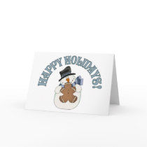 Happy Holidays Snowman Greeting Cards
