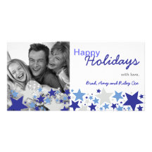 Happy Holidays Star Picture Card
