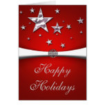 Happy Holidays Stars Christmas Card