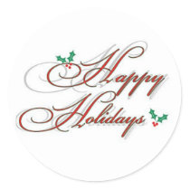 happy holidays stickers