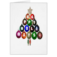 Happy Holidays - Tree Balls Card