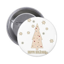 Happy Holidays Tree Pin