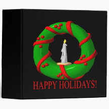 Happy Holidays Vinyl Binder