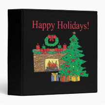 Happy Holidays Vinyl Binder
