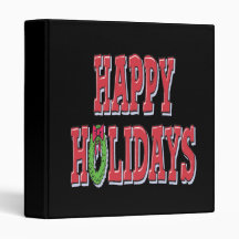 Happy Holidays Vinyl Binders