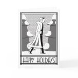 "Happy Holidays" walk in the snow cards