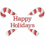Happy Holidays with Candy Canes Shirt embroidered shirts