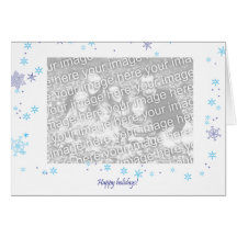"Happy Holidays!" with snowflakes Card