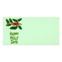 Happy Holly Days Photo Card Template