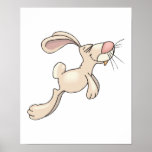 happy hopping bunny rabbit posters