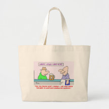 happy hour cartoon characters canvas bag