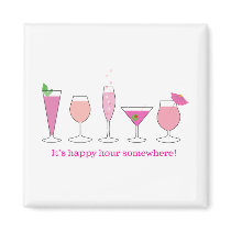 happy hour fridge magnets