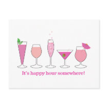 happy hour postcards