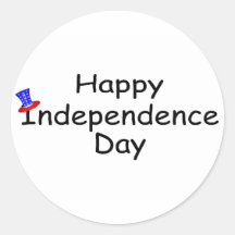 Happy Independence Day 2 Round Stickers