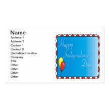 Happy Independence Day Business Cards