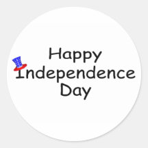 Happy Independence Day July 4 Round Sticker