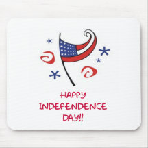 Happy Independence Day Mouse Mats