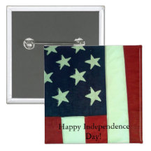 Happy Independence Day! Pinback Buttons