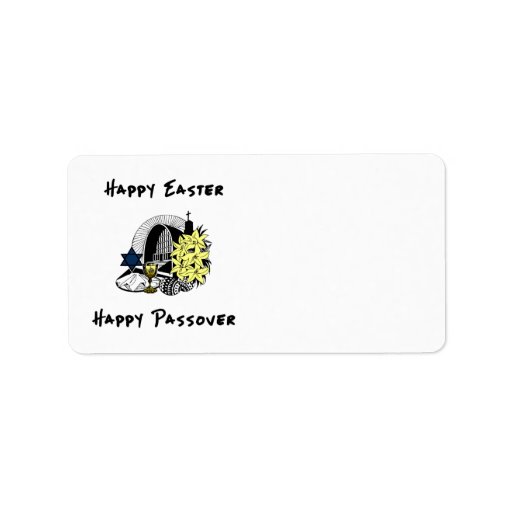 Happy Interfaith Easter and Passover Personalized Address Label