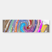 Happy Invisible COSMIC Waves Bumper Stickers