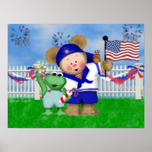 Happy July 4th Critters Posters