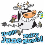 happy june dairy month funny cartoon cow photo sculpture