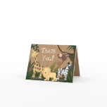 Happy Jungle Animals Thank You Card