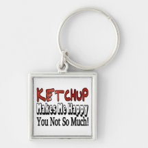 Happy Ketchup Keychains