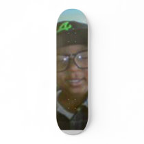 Happy kid skateboards