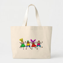 Happy Kids Canvas Bags