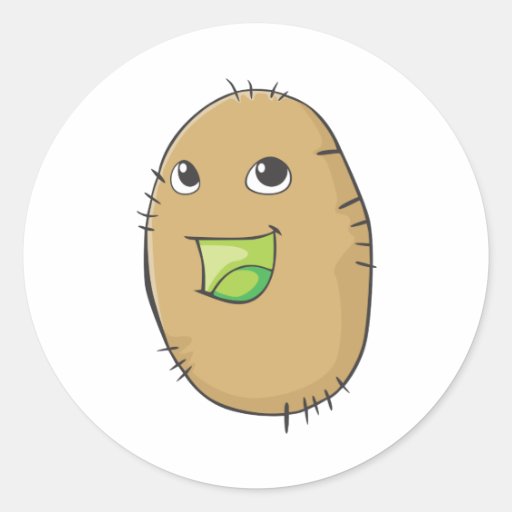 Happy Kiwi Fruit Sticker