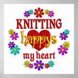 Happy Knitting Poster