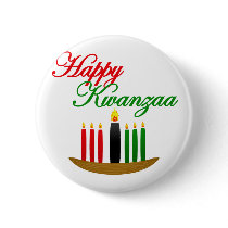 Happy Kwanzaa Button