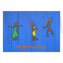 Happy Kwanzaa Card -Women Music Dance